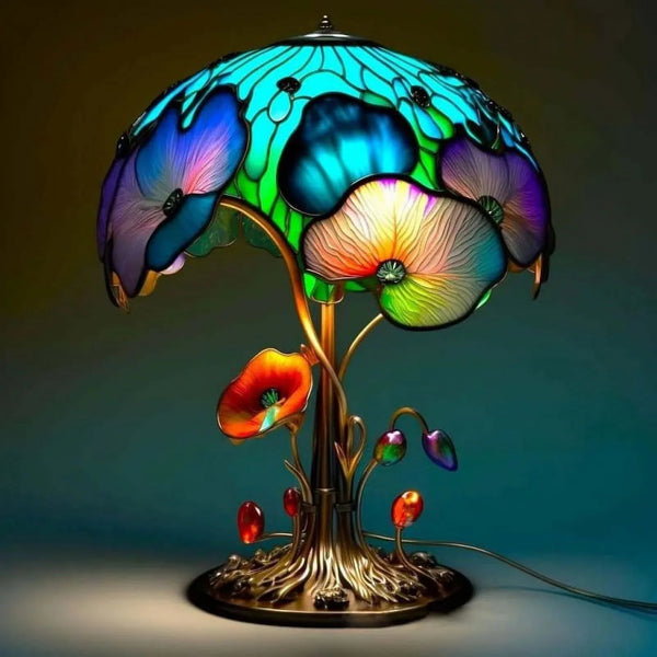 Table Lamp Plant Flower Series Snail Octopus Colorful Retro Night Light TYPE-F