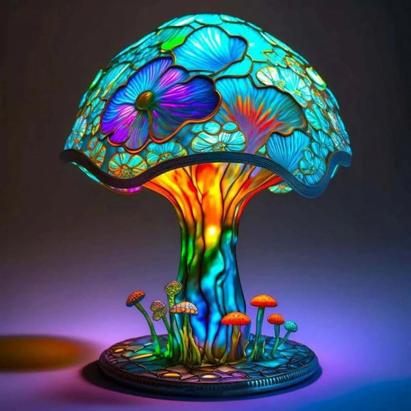 Table Lamp Plant Flower Series Snail Octopus Colorful Retro Night Light TYPE-F